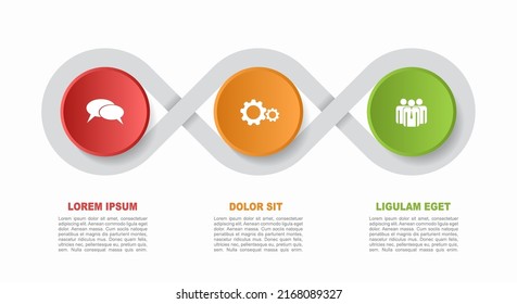 Infografische Design-Vorlage mit Platz für Ihre Daten. Vektorgrafik.