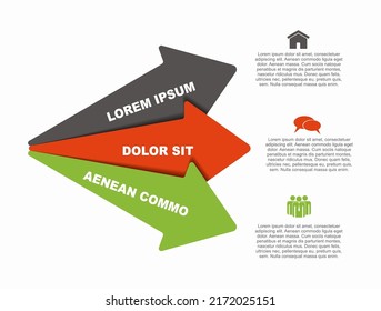 Infografische Design-Vorlage mit Platz für Ihre Daten. Vektorgrafik.