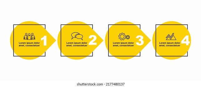 Plantilla de diseño infográfico con lugar para sus datos. Ilustración vectorial.
