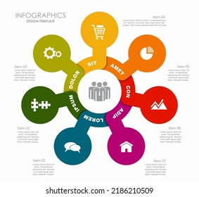 Plantilla de diseño infográfico con lugar para sus datos. Ilustración vectorial.