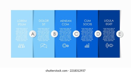 Infografische Design-Vorlage mit Platz für Ihre Daten. Vektorgrafik.