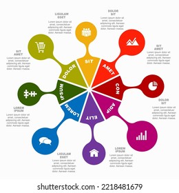 Infografische Design-Vorlage mit Platz für Ihre Daten. Vektorgrafik.