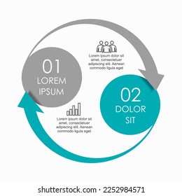 Plantilla de diseño infográfico con lugar para sus datos. Ilustración vectorial.