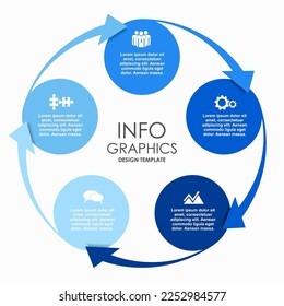 Plantilla de diseño infográfico con lugar para sus datos. Ilustración vectorial.