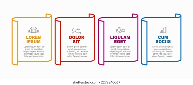 Plantilla de diseño infográfico con lugar para sus datos. Ilustración vectorial.