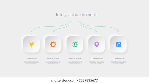 Infographic design template with place for your data with icon, steps, timelines or processes