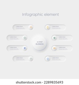 Infographic design template with place for your data with icon, steps, timelines or processes