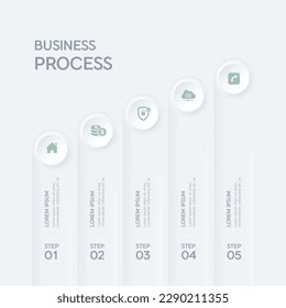 Plantilla de diseño infográfico con lugar para sus datos con icono, pasos, líneas de tiempo o proceso