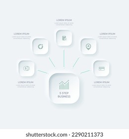 Infografische Design-Vorlage mit Platz für Ihre Daten mit Symbol, Schritten, Zeitvorgaben oder Prozessen