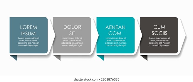 Plantilla de diseño infográfico con lugar para sus datos. Ilustración vectorial.