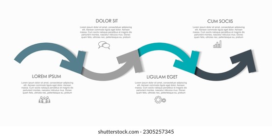 Plantilla de diseño infográfico con lugar para sus datos. Ilustración vectorial.
