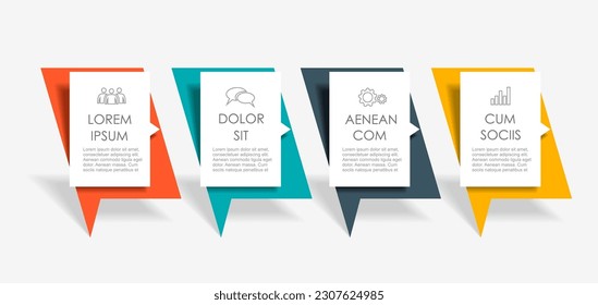 Plantilla de diseño infográfico con lugar para sus datos. Ilustración vectorial.