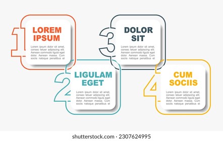 Plantilla de diseño infográfico con lugar para sus datos. Ilustración vectorial.