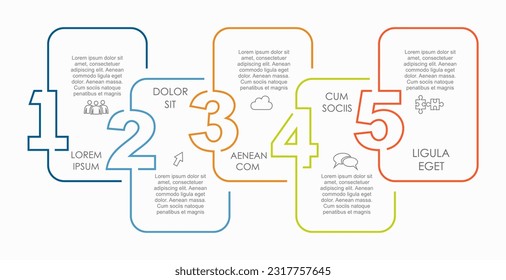 Plantilla de diseño infográfico con lugar para sus datos. Ilustración vectorial.