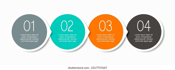 Infografische Design-Vorlage mit Platz für Ihre Daten. Vektorgrafik.