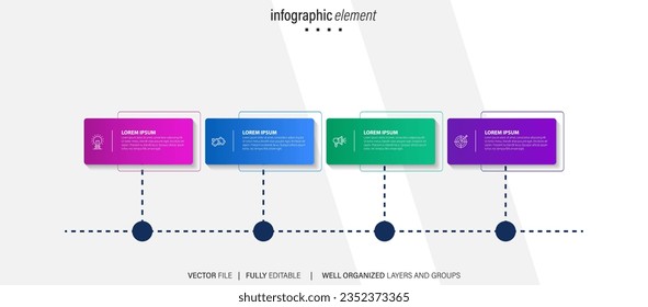 Plantilla de diseño infográfico con lugar para sus datos. Ilustración vectorial.
