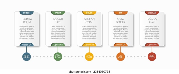 Plantilla de diseño infográfico con lugar para sus datos. Ilustración vectorial.