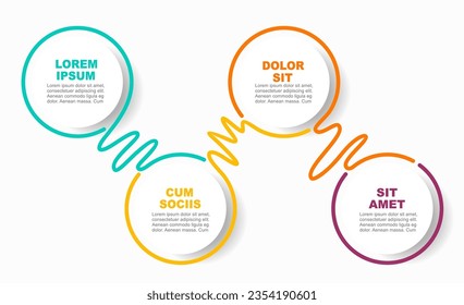 Plantilla de diseño infográfico con lugar para sus datos. Ilustración vectorial.