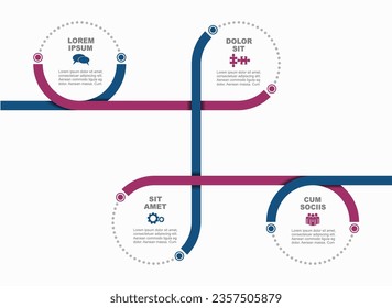Plantilla de diseño infográfico con lugar para sus datos. Ilustración vectorial.