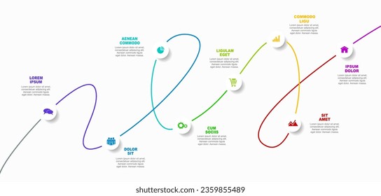 Infografische Design-Vorlage mit Platz für Ihre Daten. Vektorgrafik.