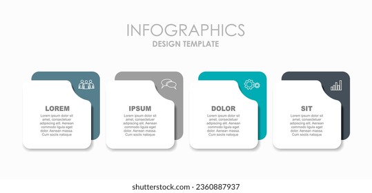 Plantilla de diseño infográfico con lugar para sus datos. Ilustración vectorial.