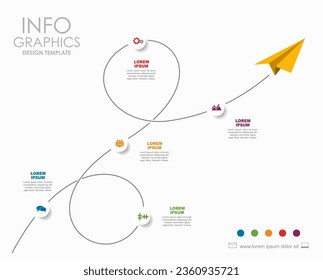 Plantilla de diseño infográfico con lugar para sus datos. Ilustración vectorial.