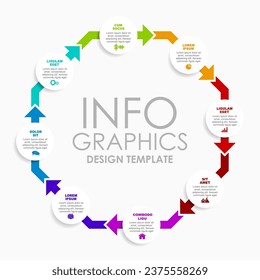 Plantilla de diseño infográfico con lugar para sus datos. Ilustración vectorial.