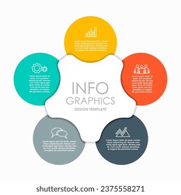 Plantilla de diseño infográfico con lugar para sus datos. Ilustración vectorial.