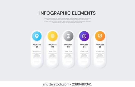 Plantilla de diseño infográfico con lugar para sus datos. Ilustración vectorial.