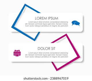 Infografische Design-Vorlage mit Platz für Ihre Daten. Vektorgrafik.
