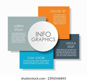 Infografische Design-Vorlage mit Platz für Ihre Daten. Vektorgrafik.