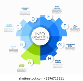 Plantilla de diseño infográfico con lugar para sus datos. Ilustración vectorial.