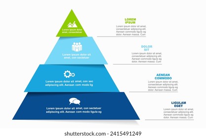 Infografische Design-Vorlage mit Platz für Ihre Daten. Vektorgrafik.