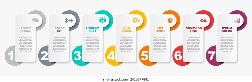 Plantilla de diseño infográfico con lugar para sus datos. Ilustración vectorial.