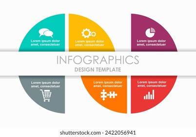 Infografische Design-Vorlage mit Platz für Ihre Daten. Vektorgrafik.