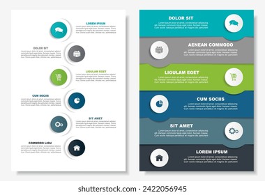 Infografische Design-Vorlage mit Platz für Ihre Daten. Vektorgrafik.