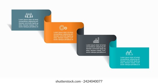 Plantilla de diseño infográfico con lugar para sus datos. Ilustración vectorial.