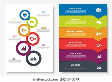 Infografische Design-Vorlage mit Platz für Ihre Daten. Vektorgrafik.