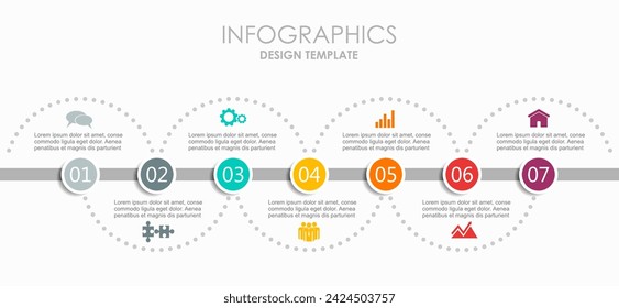 Infografik-Design-Vorlage mit Platz für Ihre Daten. Vektorgrafik.