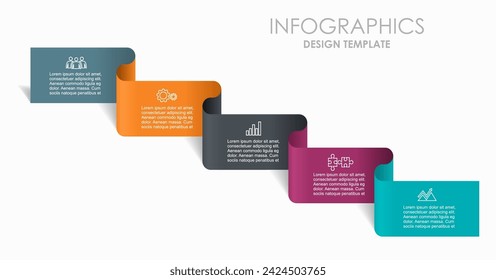 Infografik-Design-Vorlage mit Platz für Ihre Daten. Vektorgrafik.