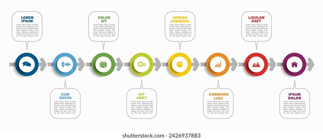Plantilla de diseño de infografía con lugar para sus datos. Ilustración vectorial.