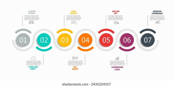 Infografik-Design-Vorlage mit Platz für Ihre Daten. Vektorgrafik.