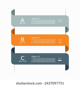 Plantilla de diseño de infografía con lugar para sus datos. Ilustración vectorial.
