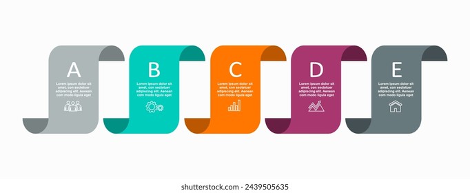 Infografik-Design-Vorlage mit Platz für Ihre Daten. Vektorgrafik.