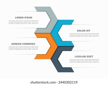 Plantilla de diseño de infografía con lugar para sus datos. Ilustración vectorial.