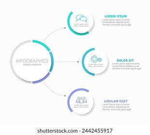 Plantilla de diseño de infografía con lugar para sus datos. Ilustración vectorial.