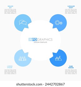 Plantilla de diseño de infografía con lugar para sus datos. Ilustración vectorial.