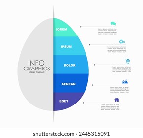 Plantilla de diseño infográfico con lugar para sus datos. Ilustración vectorial.