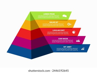 Infografik Design Vorlage mit Platz für Ihre Daten. Vektorillustration.