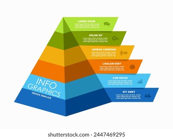 Plantilla de diseño infográfico con lugar para sus datos. Ilustración vectorial.